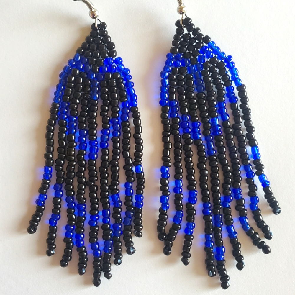 New Beaded Heart Earrings
